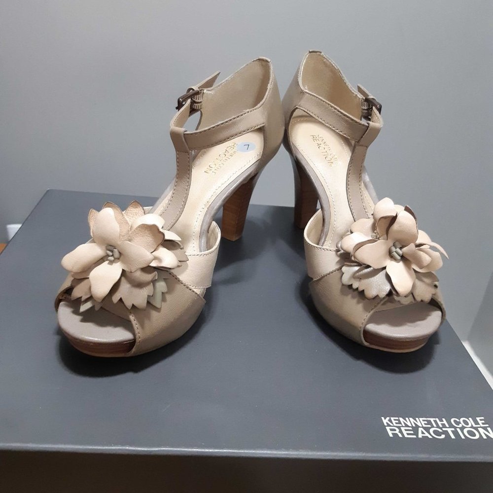 PENDING PURCHASE -- Kenneth Cole Reaction Leather Open Toe Heels